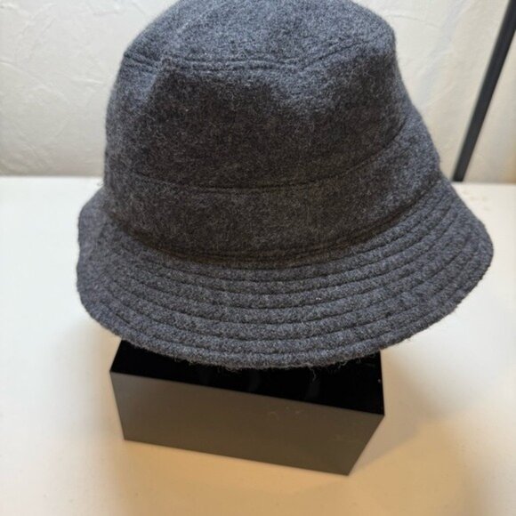 Vintage Banana Republic Made in Italy Wool Bucket Hat Charcoal Gray Felted S/M main image 7